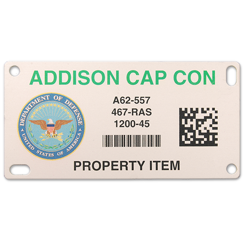 Custom Aluminum Barcode Label