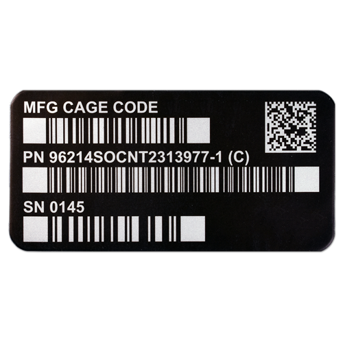 Aluminum Photo-Imaged UID Label