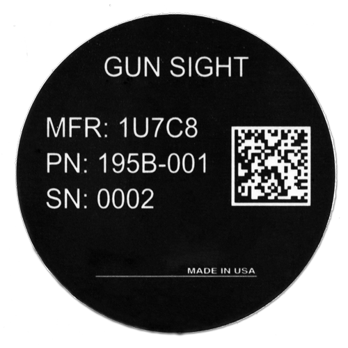 Aluminum Photo-Imaged UID Label