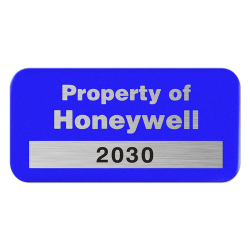 Aluminum Asset Label