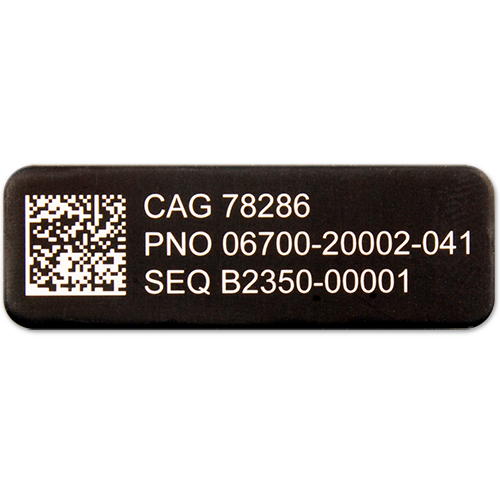 Laser-Etched UID Label